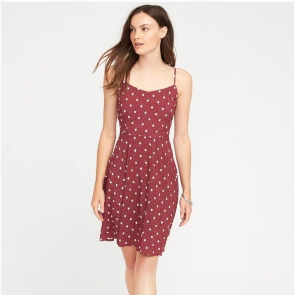 Old Navy polka dot fit and flare dress